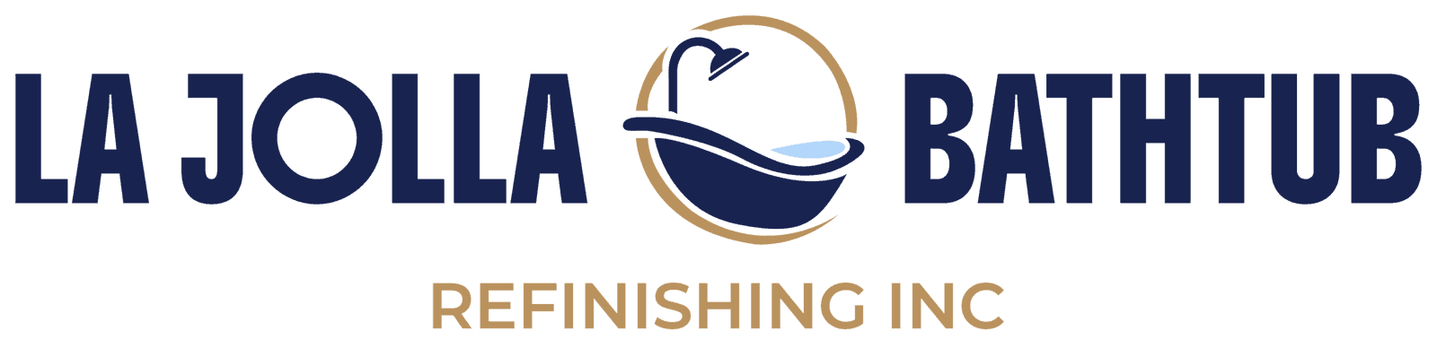 LA JOLLA BATHTUB REFINISHING INC logo for bathtub refinishing services.